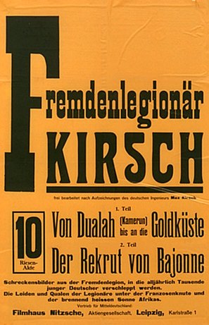 Fremdenlegion&auml;r Kirsch - German Movie Poster (thumbnail)