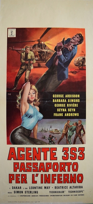 Agente 3S3: Passaporto per l&#039;inferno - Italian Movie Poster (thumbnail)
