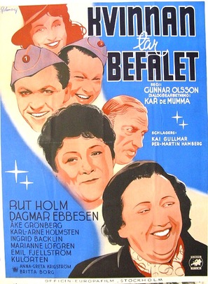 Kvinnan tar bef&auml;let - Swedish Movie Poster (thumbnail)
