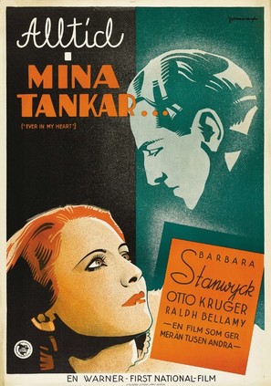 Ever in My Heart - Swedish Movie Poster (thumbnail)