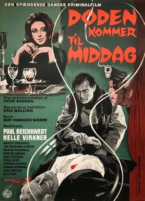 D&oslash;den kommer til middag - Danish Movie Poster (thumbnail)