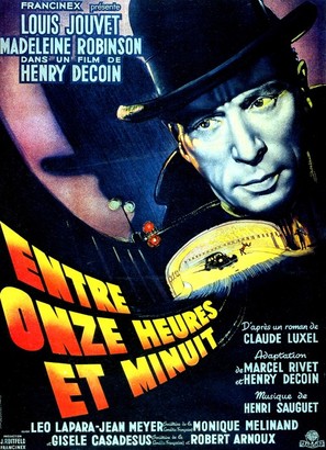 Entre onze heures et minuit - French Movie Poster (thumbnail)