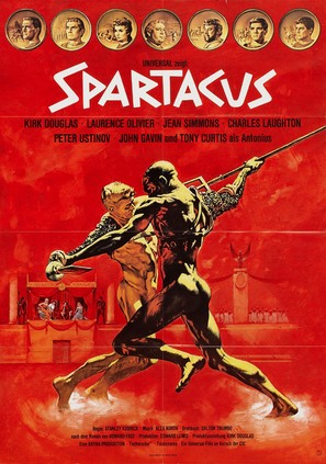 Spartacus - German Movie Poster (thumbnail)