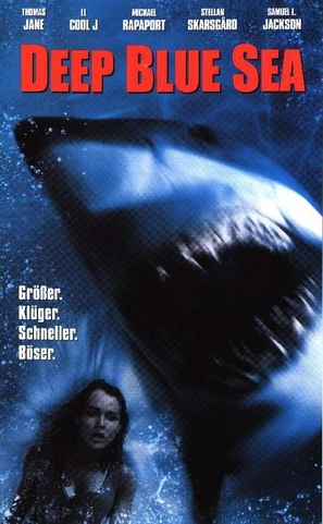 Deep Blue Sea - German VHS movie cover (thumbnail)