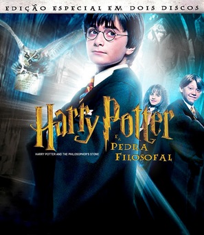 Harry Potter and the Philosopher&#039;s Stone - Brazilian Blu-Ray movie cover (thumbnail)