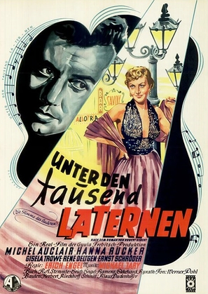 Unter den tausend Laternen - German Movie Poster (thumbnail)