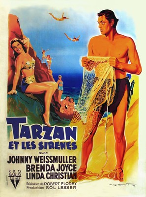 Tarzan and the Mermaids - French Movie Poster (thumbnail)