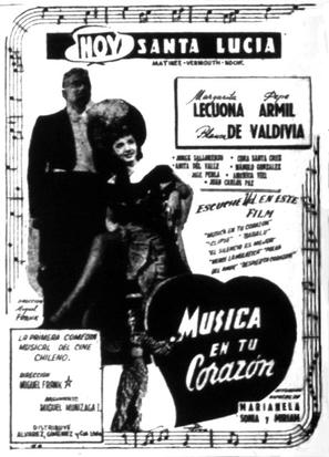 M&uacute;sica en tu coraz&oacute;n - Chilean Movie Poster (thumbnail)