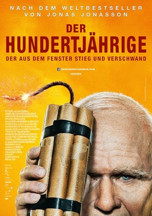 Hundra&aring;ringen som klev ut genom f&ouml;nstret och f&ouml;rsvann - German Movie Poster (thumbnail)