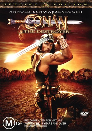 Conan The Destroyer - Australian DVD movie cover (thumbnail)