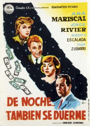 De noche tambi&eacute;n se duerme - Spanish Movie Poster (thumbnail)