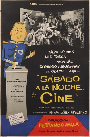 S&aacute;bado a la noche, cine - Argentinian Movie Poster (thumbnail)
