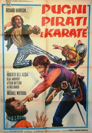 Pugni, pirati e karat&egrave; - Italian Movie Poster (thumbnail)