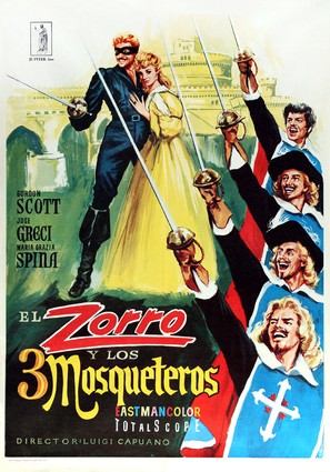 Zorro e i tre moschiettieri - Spanish Movie Poster (thumbnail)