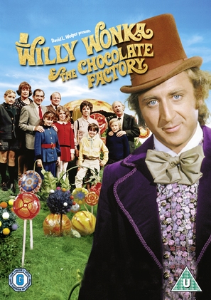 Willy Wonka &amp; the Chocolate Factory - British DVD movie cover (thumbnail)