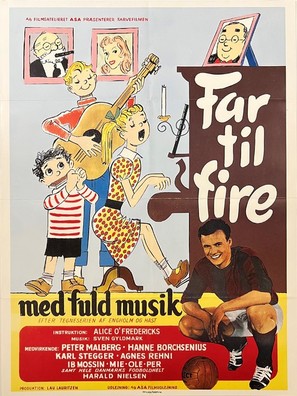 Far til fire med fuld musik - Danish Movie Poster (thumbnail)