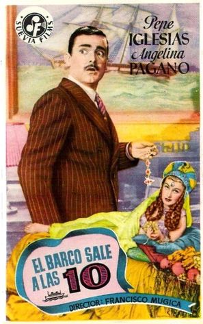 El barco sale a las diez - Spanish Movie Poster (thumbnail)