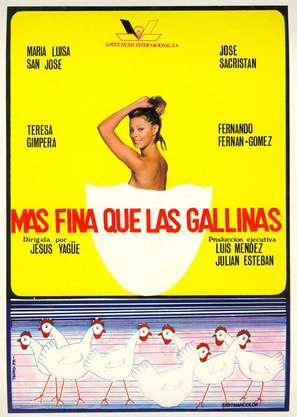 M&aacute;s fina que las gallinas - Spanish Movie Poster (thumbnail)