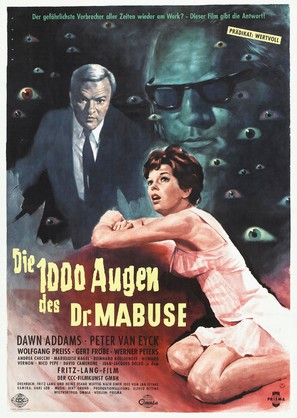 Die 1000 Augen des Dr. Mabuse - German Theatrical movie poster (thumbnail)