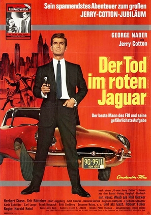 Der Tod im roten Jaguar - German Movie Poster (thumbnail)