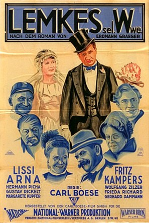 Lemkes sel. Witwe - German Movie Poster (thumbnail)
