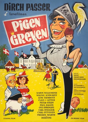 Pigen og greven - Danish Movie Poster (thumbnail)