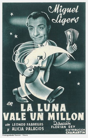 La luna vale un mill&oacute;n - Spanish Movie Poster (thumbnail)