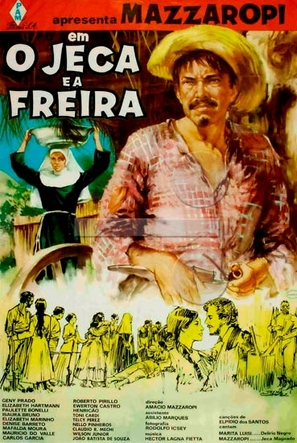 O Jeca e a Freira - Brazilian Movie Poster (thumbnail)