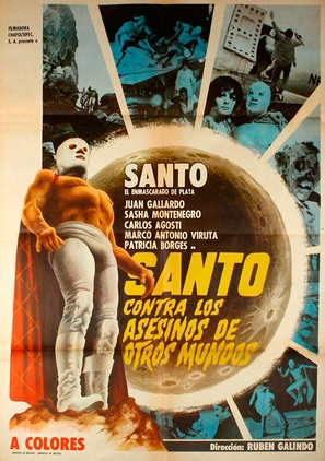 Santo contra los asesinos de otros mundos - Mexican Movie Poster (thumbnail)