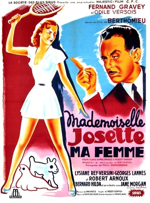 Mademoiselle Josette ma femme - French Movie Poster (thumbnail)