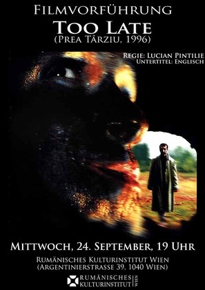 Prea t&acirc;rziu - German Movie Poster (thumbnail)