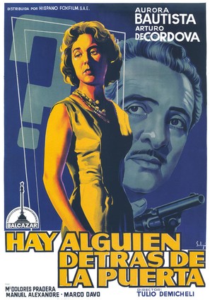Hay alguien detr&aacute;s de la puerta - Spanish Movie Poster (thumbnail)