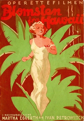 Die Blume von Hawaii - Danish Movie Poster (thumbnail)