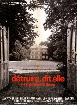 D&eacute;truire, dit-elle - French Movie Poster (thumbnail)