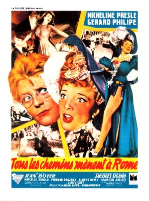 Tous les chemins m&egrave;nent &agrave; Rome - French Movie Poster (thumbnail)