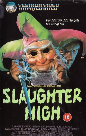 Slaughter High - British VHS movie cover (thumbnail)