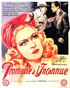Promesse &agrave; l&#039;inconnue - French Movie Poster (thumbnail)