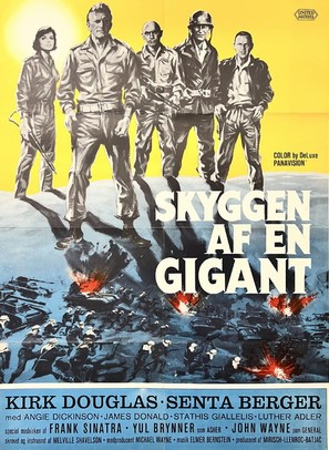 Cast a Giant Shadow - Danish Movie Poster (thumbnail)