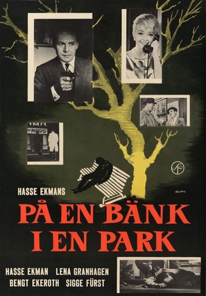 P&aring; en b&auml;nk i en park - Swedish Movie Poster (thumbnail)