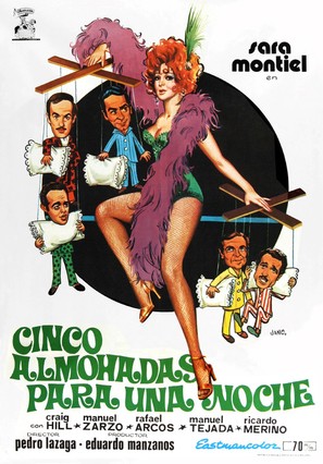 Cinco almohadas para una noche - Spanish Movie Poster (thumbnail)