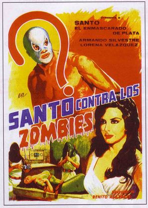 Santo contra los zombies - Mexican Movie Poster (thumbnail)