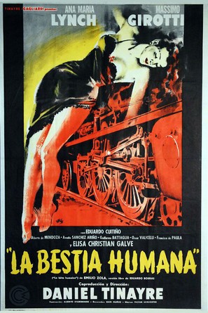 La bestia humana - Argentinian Movie Poster (thumbnail)
