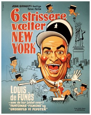 Le gendarme &agrave; New York - Danish Movie Poster (thumbnail)