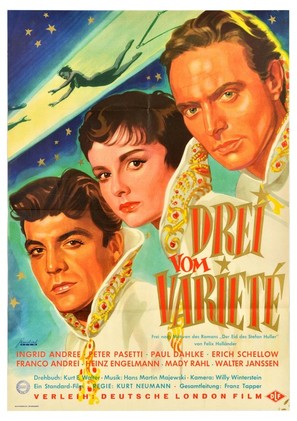 Drei vom Variet&eacute; - German Movie Poster (thumbnail)