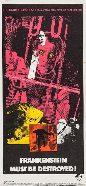 Frankenstein Must Be Destroyed - Australian Movie Poster (thumbnail)