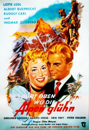 Dort oben, wo die Alpen gl&uuml;hen - German Movie Poster (thumbnail)