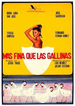 M&aacute;s fina que las gallinas - Spanish Movie Poster (thumbnail)