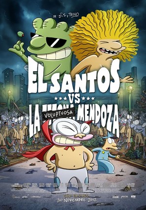 El Santos VS la Tetona Mendoza - Mexican Movie Poster (thumbnail)