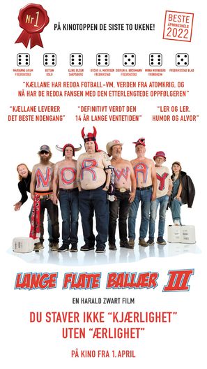 Lange flate ball&aelig;r III - Norwegian Movie Poster (thumbnail)