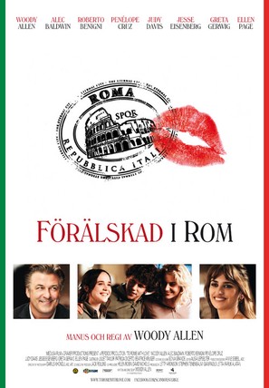 To Rome with Love - Swedish Movie Poster (thumbnail)